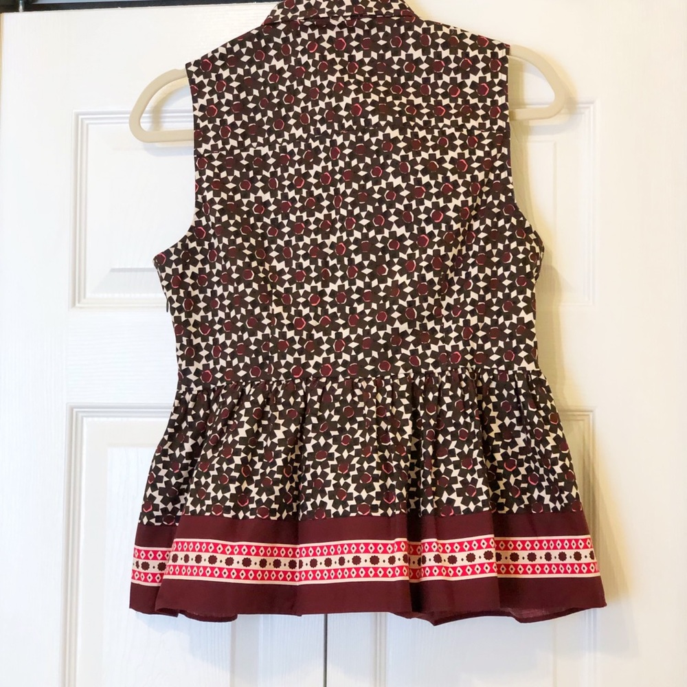 Kate Spade Rambling Roses Floral Peplum Blouse - Picture 3 of 5